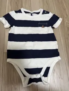 ストライプ 半袖ロンパース GAP