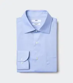 スーパーノンアイロンスリムシャツ　ユニクロ　M　ブルー