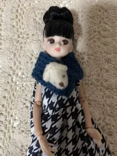 リカちゃん　ブライス　アイシードールアウトフィット小物　マフラー