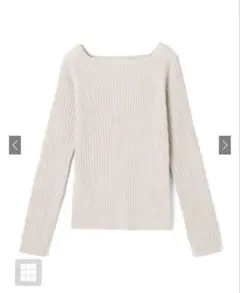grl スクエアネックリブニットトップス ［rut072］新品未使用品タグ付き♡