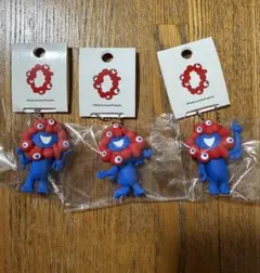 万博　ミャクミャク 立体 PVC マスコット キーホルダー　3種セット