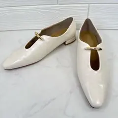 現行 【極美品】ルタロン フロントメタルバブーシュ ナチュラル アイボリー 25