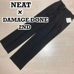 NEAT × DAMAGEDONE2ND ウォッシャブル　スラックス　26年　黒のサムネイル