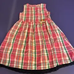 f dash ファミリアチェック ワンピース 130