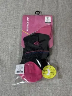 DUNLOP テニスソックス ブラック×ピンク 23～25cmのサムネイル