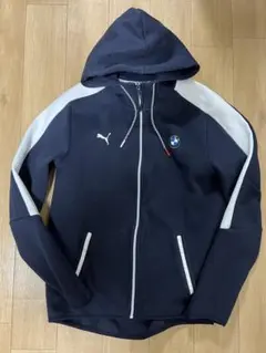 希少　プーマ　 PUMA× BMW コラボ　パーカー　ネイビー　sサイズ 美品✨