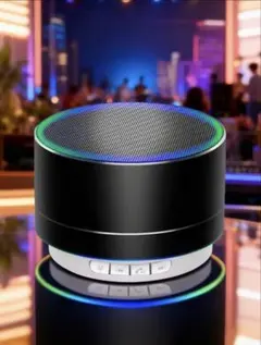 【新品未使用】Bluetoothスピーカー 超小型 LEDライト ワイヤレス