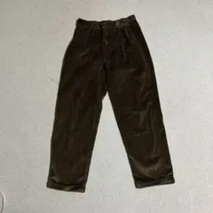 90s 光沢　コーデュロイパンツ　ブラウン