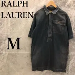 【美品】RALPH LAUREN デニムワンピース レディース Mネイビー 紺