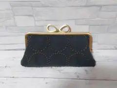 【dark brown】長財布ミナペルホネン forest tile 親子がま口 ミナペルホネンforest tileフォレストタイル親子がま口長財布