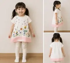 HAKKA KIDS ハッカキッズ 花柄 フリルチュニック 100のサムネイル