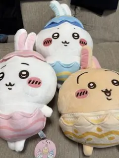 ちいかわ　そろそろイースターなBigぬいぐるみ　3点セット　うさぎ　ハチワレ
