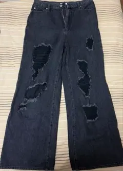 黒ダメージデニム