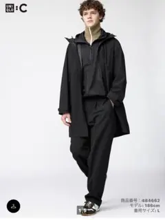 UNIQLO タックワイドテーパードパンツ【L】