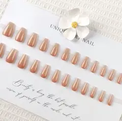 ♥️新入荷♥️上品　ネイルチップ　ベージュ　ヌーディーカラー　量産型　人気