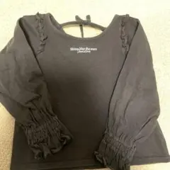 130cm 長袖カットソー ブラック