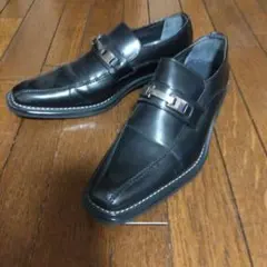 黒 モンクストラップ ドレスシューズ