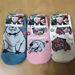 スパイファミリー キッズ靴下 19~24cm 3足セット