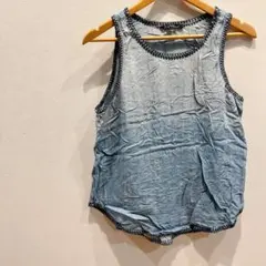 Velvet Heart 【S】ノースリーブシャツ グラデーション ブルー