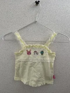 メゾピアノ　フリルタンクトップ　クリーム　110