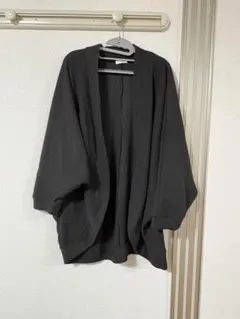 ブラック ニット カーディガン ドルマンスリーブ（5L）