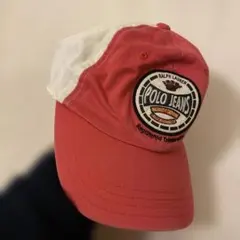 Y2K Ralph Lauren Polo Jeans キャップ 赤/白