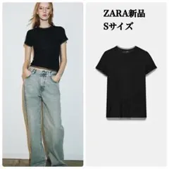 完売品 ZARA チュールディテール付きTシャツSサイズ新品タグ付きのサムネイル