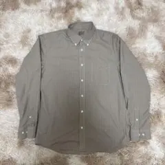 無印良品　チェックシャツ　Lサイズ ベージュ ブラウン