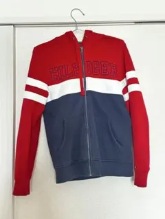 HILFIGER ジップアップパーカー 赤/白/紺のサムネイル