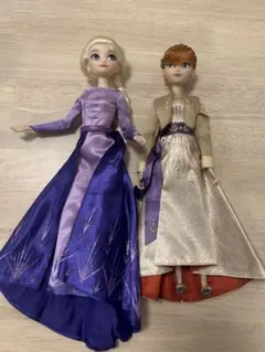 【美品】【12/15までの出品予定】エルサとアナのドールセット