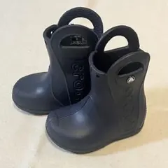 crocs ハンドルイット　ネイビー レインブーツ　6