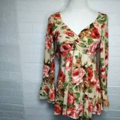 CECIL Mc BEE セシルマクビー 花柄 トップ ス チュニック 秋冬