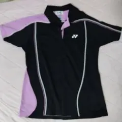 YONEX バドミントンシャツ Mサイズ 黒/紫　レディース