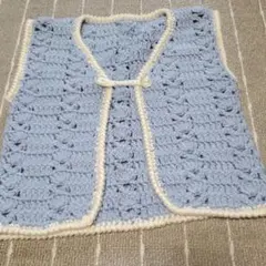 【K2】ハンドメイド　ニットベスト　昭和レトロ