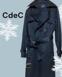 美品！クードシャンス ブラック トレンチコート 中綿付き サイズ34