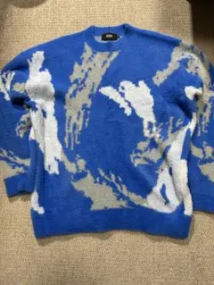 AZUL by moussy 青グレーセーター Fサイズ