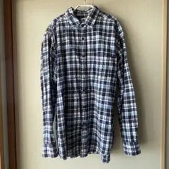 UNIQLO ユニクロ 長袖フランネルチェックシャツ　Lサイズ　メンズ　ブルー系