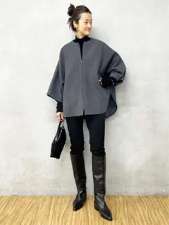 ウールポンチョコート