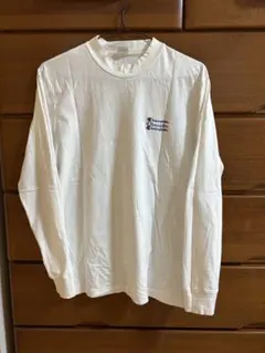 Champion ホワイト 長袖 Tシャツ