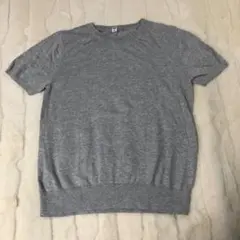 UNIQLO❣️ユニクロ グレー 半袖ニット ✨️Mサイズ✨️美品