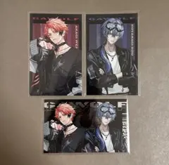 にじさんじ ぎゃうるふ 赤城ウェン 小柳ロウ ランダムチェキ風カード3枚