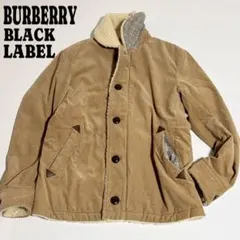 バーバリーブラックレーベル コーデュロイ ノバチェック ボア ジャケット L