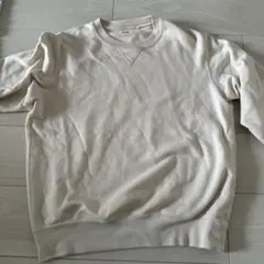 クリーム色 Lサイズ クルーネック トレーナー　UNIQLO