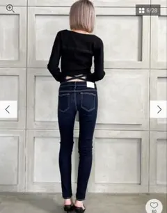 GYDA H/W ウエストクロススキニーデニムパンツのサムネイル