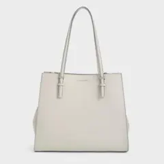 値下げ可能！クラシックダブルハンドルトートバッグCHARLES & KEITH