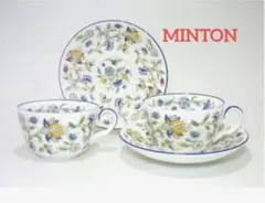 【MINTON】ミントン　英国製 ハドンホールブルー　ティーカップ&ソーサー③