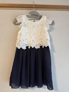 レーストップス・フレアスカートのワンピース 125-135cm