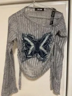 WEGO蝶刺繍 長袖トップス