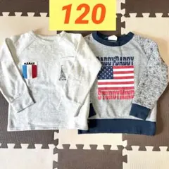 ダディオダディ セーター トレーナー 裏起毛120 アメリカ フランス 国旗