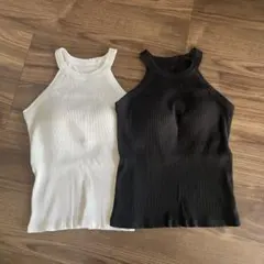 【UNIQLO】ホルターネックブラタンクトップ 2枚セット
